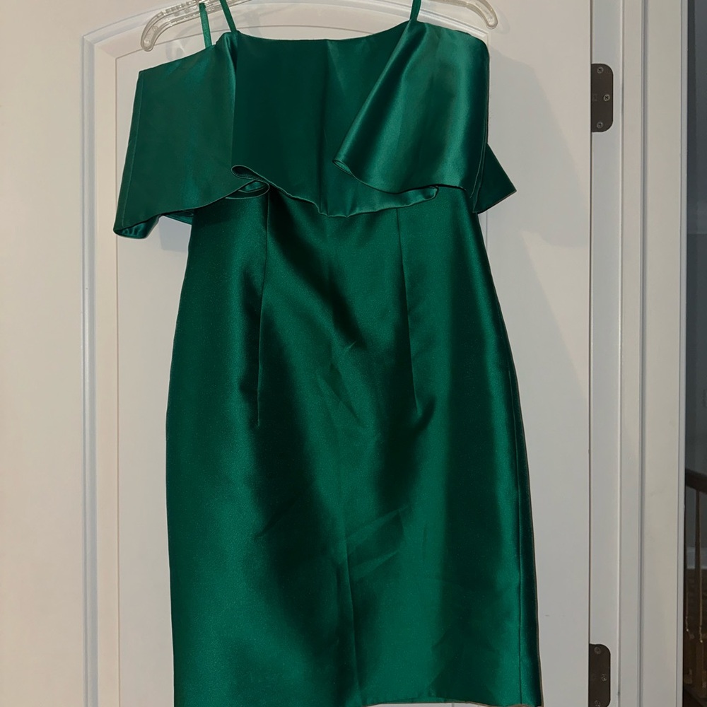 Adrianna Papell Strapless Emerald Dress